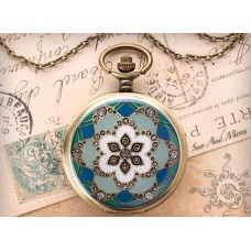 Ρολόι Κόσμημα Τσέπης - Blue Bronze